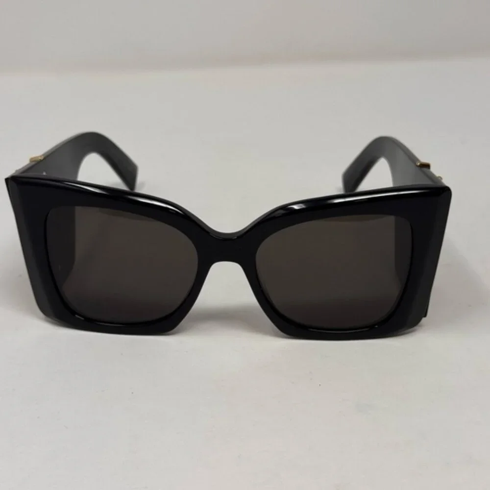 Saint Laurent Black Sunglasses with Gold YSL Logo - Picture 5 of 11